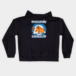 Corgi Emotionally exhausted Kids Hoodie